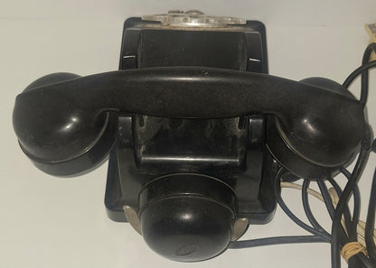 Téléphone fixe en bakélite noir